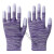 手套劳保耐磨工作尼龙工业薄款带胶干活女男防滑胶皮涂指薄 36双条纹涂指紫色 S小号