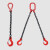 润宏工品  G80锰钢起重链条吊索具组合吊钩吊环组合起重吊具 3吨4米4腿羊角钩 单位：一个