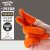 金诗洛 KY010 一次性乳胶防滑手指套 无尘无粉农业指套 劳保手套 橘色 25(小号)