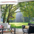 初尚3D自然风景背景墙布客厅沙发立体延伸森林壁布田园绿色树木壁画 整张高清无纺布