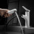摩豪（Mohao）北欧白色单孔抽拉式水龙头冷热面盆卫生间浴室柜台盆洗手池 【白色】抽拉龙头