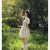 YVL爱·依服官方新款2024夏季新款盐甜系新中式白色连衣裙小众收腰在 白色 S