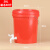定制加厚25公斤带水龙头塑料桶20升油嘴桶洗手桶食品级30L储水桶 红色20升(带水龙头+送生胶带)