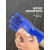 浸塑防水手套橡胶杀鱼止滑防滑耐磨耐油加厚干活胶皮工作劳保用 蓝色磨砂耐油手套:(5双) 均码