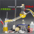 大中小号蒸馏装置套装 蒸馏装置 纯露提纯 化学实验器材仪器 耗材 烧瓶250ml直型冷凝管 中号