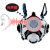 SHIGEMATSU日本重松TW08SF防尘防毒口·罩双罐面具电焊喷漆打磨防 TW08SF+CA-ABEK1*2P2RC*2 防 日本进口面具