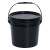 玛仕福 加厚密封塑料桶涂料桶乳胶漆塑料包装塑料桶耐摔塑料桶打包桶3L黑
