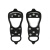 安至防护 8齿防滑冰爪 便携防滑鞋底钉雪地抓简易八齿冰爪鞋套 黑色 XL码 43-48码