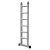 穆运 铝合金人字梯工程用梯子加厚折叠梯 家用梯 双面梯子（送货上门） 2.4米标准人字直梯4.8米