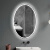 室镜触摸屏卫生间椭圆形浴室镜子智能镜壁挂发光美颜化妆镜 六键蓝牙全功能+大屏显+椭圆 无极调光 500MM*700MM