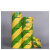羽的王黄绿PVC警示胶带地面划线地板胶双色斑马线胶带 【黄绿斜纹】宽60mm*33米*1卷