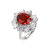 AILEQ镶钻花朵气质时尚轻奢华经典戒指情人节礼物 单个戒指（个性花朵） 美码9号（港码18-19）