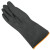 赫思迪格 工业清洁黑色乳胶手套 耐油防水防滑作业劳保手套  45cm 1双 JG-1700