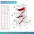 铝合金工地移动平台安全爬梯建筑装修脚手架铝工地带轮 2层全套+开口踏板