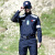 新式工作服消防服套装应急抢险救援服作训服耐磨套装套装男 蓝条腰带均码 4XL190190205斤