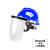 LISM电焊面罩安全帽式支架面屏防护冲击头戴式焊帽工烧氩弧焊接 蓝色安全帽+支架+白屏