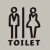 立体男女洗手间指示牌卫生间标识牌金色克力加厚厕所导向牌 黑色男女共用一对 25x167cm