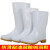 白色雨鞋耐油耐酸碱卫生靴牛筋底水鞋防滑白色工作雨鞋     3天 高筒雨鞋 39