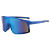 骑行眼镜新款防紫外线男女户外旅行运动墨镜车用太阳镜防风沙眼镜 新款方框眼镜-蓝框蓝膜 普通款