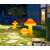 定制发光蘑菇灯太阳能户外灯防水公园装饰别墅草坪灯仿真造 A款市电-暖光