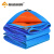 新越昌晖PVC篷布 加厚防雨布雨棚布帆布 防水雨篷布油布苫布彩条布 货车遮阳塑料布蓝桔YB-LJE180 4*6米