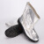锐麻 铝箔靴防火隔热阻燃高帮冶炼炉前防护靴耐高温650度热辐射靴 白色 40 