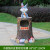 定制【】动物卡通垃圾桶户外玻璃钢雕塑景区园林幼儿园分 卡通兔树皮景观垃圾桶