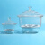 海斯迪克 HKCL-193 玻璃干燥器 生物实验透明附瓷板干燥皿 除湿实验室器具 透明240mm 