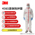 3M 4565防护服工业防尘服 颗粒物粉尘阻隔有限泼溅喷洒化学品实验室 白色XL码 1件套