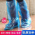 一次性雨鞋套防水高筒加长雨天加厚长筒靴套防滑户外漂流塑料脚套 经典蓝色短款100只装***