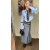 布查南kumikumi学院风jk制服蓝色衬衫女春秋季设计感修身短款长袖上衣潮 灰色半身裙S 均码