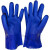 手套劳保加绒耐磨防刺防水防滑防油耐酸碱工业全浸塑专用杀鱼手套 特大号蓝磨砂（XL）10双