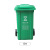 户外街道小区环卫分类桶带盖滚轮式加印100升塑料垃圾桶不含税运 蓝色
