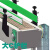 大C护栏输送线配件60/100mm导向铝轨护边挡边挡板绿色铝型材导轨 60宽大C护栏端盖