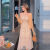 2022夏季新款法式甜美超仙网纱吊带连衣裙防晒针织开衫两装女SN1229 橙色开衫 L