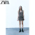 ZARA24春季新品 女装 开叉设计高腰包臀短裙裤 1165250 922 灰色 M (170/70A)