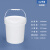 加厚食品级塑料桶圆桶密封桶小水桶油漆桶2l5L20KG25升酱料桶 6L白色