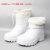 耐用靴白色高筒加棉靴厨房耐油耐酸工厂雨鞋暖雨靴EVA胶鞋  39 EVA材质-中帮(加棉)
