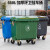 笙本HITURBO660l塑料分类垃圾桶医疗垃圾 户外垃圾大号环卫手推垃圾车660升移动垃圾箱 绿色-户外带盖带轮 660L垃圾车铁柄