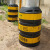 电线杆防撞桶1米1.2米高圆柱型加厚电杆防撞墩交通安全保护电力黄黑红白桶 【黑黄1200mm*880mm】