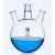 斜三口烧瓶 玻璃三颈烧瓶 反应器圆底球形蒸馏瓶 高硼硅 标口 250 150ml/19*19*19