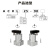 恒盾达 转角下压气缸ACK25/32/40/50/63-L/-R 90度180度旋转夹紧气缸 ACKD25L(银色)下压左旋 