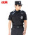 冰禹 保安服套装  511制服黑色 夏季短袖套装+标志，腰带，帽子 165