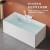 浪鲸（SSWW） 人造石浴缸薄边独立式深泡浴缸家用小户型泡澡 【1.3m】