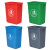 无盖垃圾桶敞口大容量小区户外分类垃圾箱 灰色方形款100L 扁平款灰色其他垃圾40L