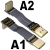 ADT标准型HDMI2.0公对公延长线 支持2K/144hz 4K/60Hz 弯头扁平线 A1-A2 3cm