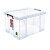 透明塑料整理箱特大号大力士直角衣服储物箱 603258升 禧天龙收纳箱