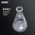 安赛瑞 玻璃三角烧瓶（2个装）螺纹口三角瓶直口锥形瓶实验室仪器200ml 含胶塞 600437