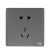FSL 五孔（灰色） F31银钻灰墙壁插座面板86型暗装定制