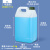 水杉加厚食品级密封塑料瓶500ml毫升实验室取样瓶2.5/5/10L升公斤kg方形扁桶 6L-半透明（配军绿盖）